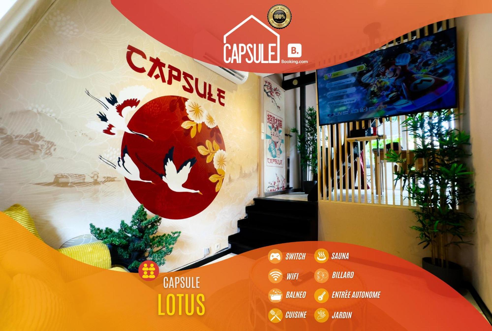Capsule Lotus-Balneo-Sauna-Billard-Nintendo Hastiere-par-dela Экстерьер фото